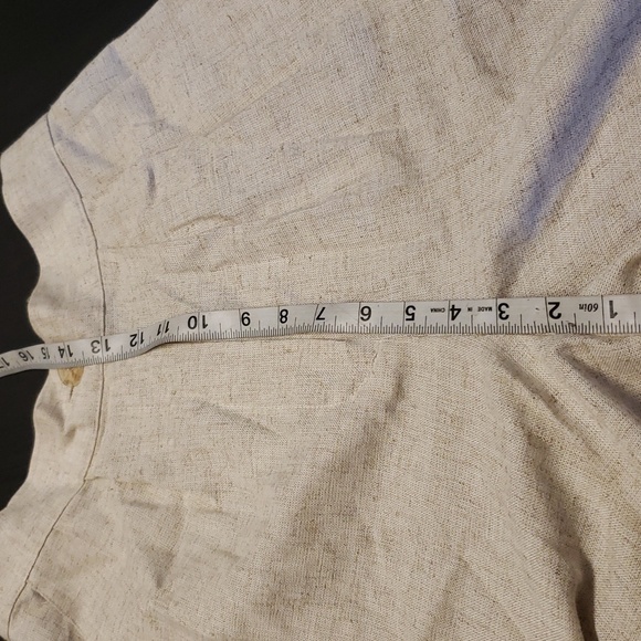 Francine Browner High-Waisted Linen Blend Oatmeal Speckled Shorts Retro Size 10 - Picture 7 of 10